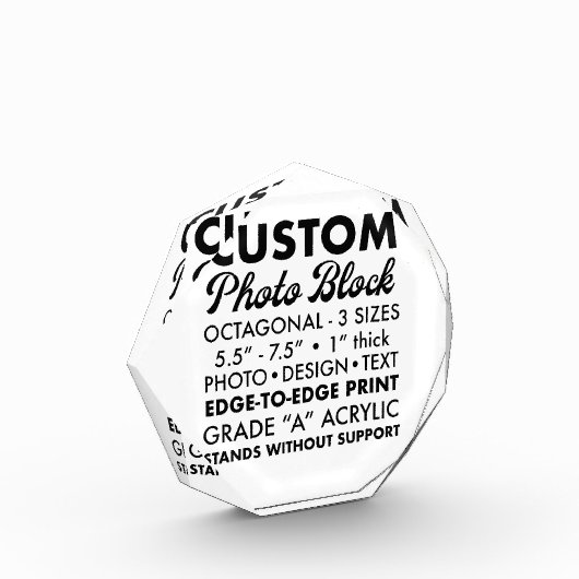 Gepersonaliseerde kleine achthoekige foto papierge (Links)