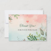 Gepersonaliseerde kleine bedrijven - bedankjes bedankkaart (Voorkant)