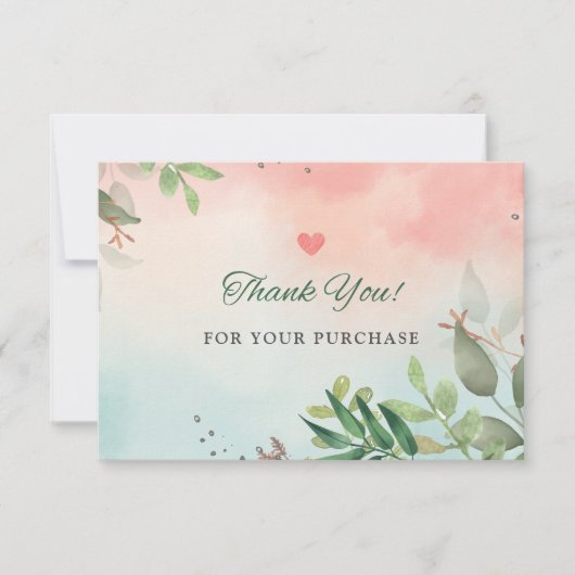 Gepersonaliseerde kleine bedrijven - bedankjes bedankkaart (Voorkant)