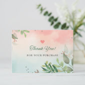 Gepersonaliseerde kleine bedrijven - bedankjes bedankkaart (Staand voorkant)