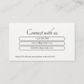 Gepersonaliseerde kleine bedrijven - bedankjes visitekaartje (Achterkant)