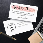 Gepersonaliseerde kleine bedrijven bedankpas visitekaartje