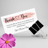 Gepersonaliseerde kleine bedrijven bedankpas visitekaartje
