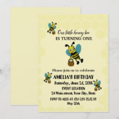 Gepersonaliseerde kleine bij thema 1e verjaardagsf kaart (Voorkant / Achterkant)