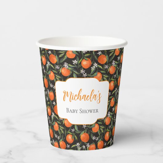 Gepersonaliseerde kleine cutie Baby shower Papieren Bekers (Achterkant)