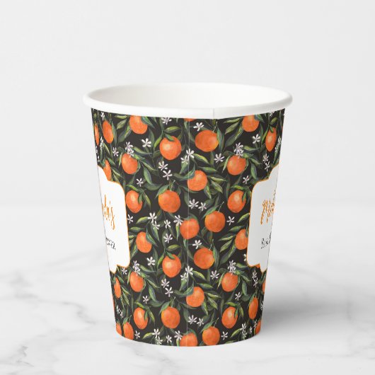 Gepersonaliseerde kleine cutie Baby shower Papieren Bekers (Rechts)