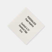 Gepersonaliseerde kleine ECRU Cocktail Papieren se Servet (Hoek)