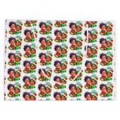 Gepersonaliseerde kleine elfen kerst groot cadeauzakje (Achterkant)