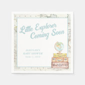 Gepersonaliseerde kleine Explorer Baby shower serv Servet (Voorkant)