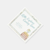 Gepersonaliseerde kleine Explorer Baby shower serv Servet (Hoek)