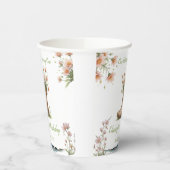 Gepersonaliseerde kleine kikker Froggie 1e verjaar Papieren Bekers (Links)