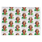 Gepersonaliseerde kleine  meisje kerst groot cadeauzakje (Achterkant)