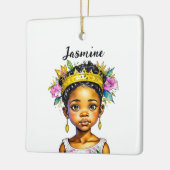 Gepersonaliseerde kleine meisje prinses van kleur keramisch ornament (Links)