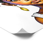 Gepersonaliseerde kleine meisje prinses van kleur poster (Hoek)