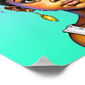 Gepersonaliseerde kleine meisje prinses van kleur poster (Hoek)