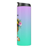 Gepersonaliseerde kleine meisje prinses van kleur thermosbeker (Geroteerd rechts)