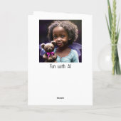 Gepersonaliseerde Kleine Meisje's Kaart en Kleur P (Achterkant)