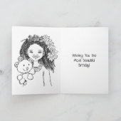 Gepersonaliseerde Kleine Meisje's Kaart en Kleur P (Binnen)