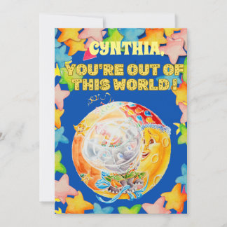 Gepersonaliseerde kleine meisjes Verjaardagsgroete Feestdagenkaart