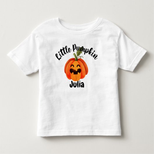 Gepersonaliseerde kleine pomkin Halloween Kinder Shirts (Voorkant)