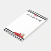 Gepersonaliseerde kleine rode vrachtwagen post-it® notes (Schuin)