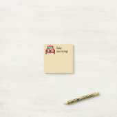 Gepersonaliseerde kleine rode vrachtwagen post-it® notes (Op bureau)