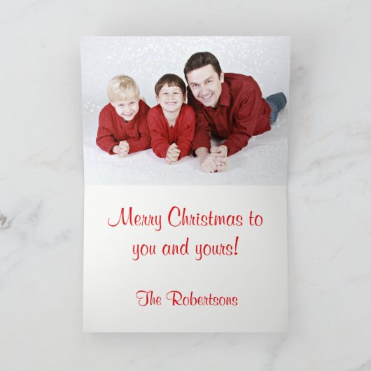 Gepersonaliseerde Kleine Stad Straat Scene Kerstmi Feestdagen Kaart (Binnen)