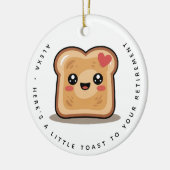 Gepersonaliseerde kleine toast op uw pensioen cade keramisch ornament (Links)