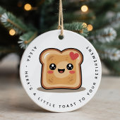 Gepersonaliseerde kleine toast op uw pensioen cade keramisch ornament