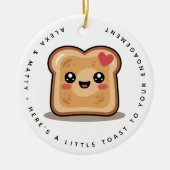 Gepersonaliseerde kleine toast op uw Verloving Gif Keramisch Ornament (Voorkant)