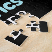 Gepersonaliseerde kleine turnster meisje, ik hou v legpuzzel (Zijkant)