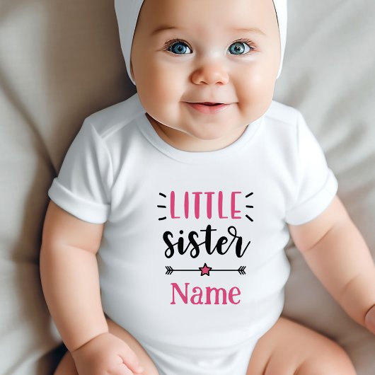 Gepersonaliseerde kleine zus romper
