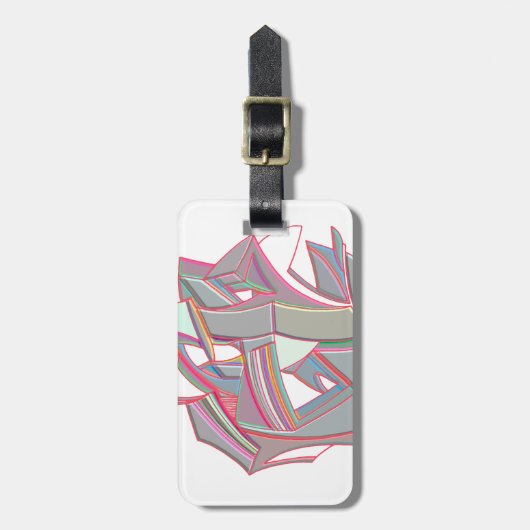 Gepersonaliseerde kleur bagagelabel (Voorkant verticaal)