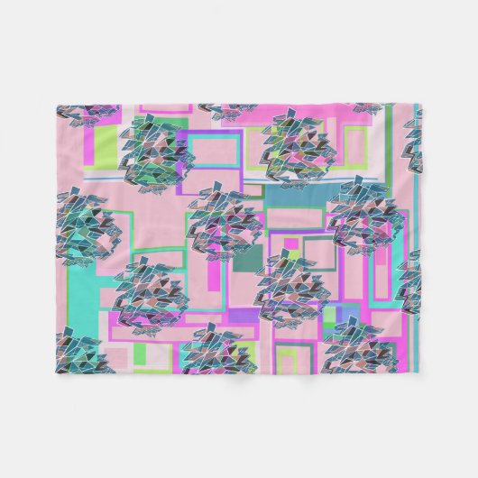 Gepersonaliseerde kleur fleece deken (Voorkant (Horizontaal))