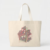 Gepersonaliseerde kleur grote tote bag (Voorkant)