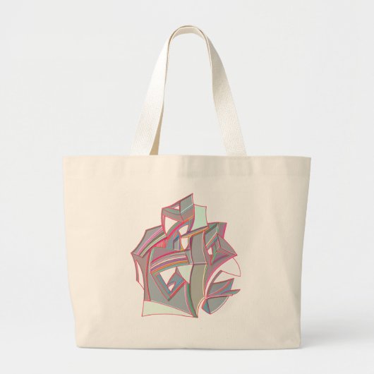 Gepersonaliseerde kleur grote tote bag (Voorkant)