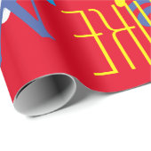 Gepersonaliseerde kleur jongens naam patroon cadeaupapier (Rol Hoek)