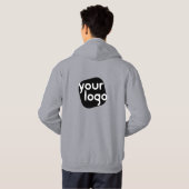 Gepersonaliseerde kleur Modern Voeg werknemersnaam Hoodie (Achterkant volledig)
