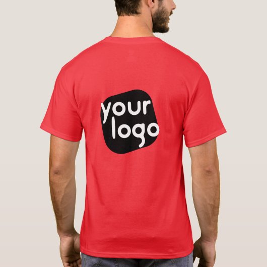 Gepersonaliseerde kleur Modern Voeg werknemersnaam T-shirt (Achterkant)