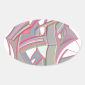 Gepersonaliseerde kleur ovale sticker (Voorkant)