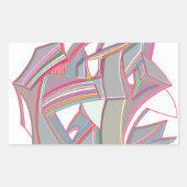 Gepersonaliseerde kleur rechthoekige sticker (Voorkant)