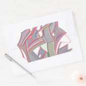 Gepersonaliseerde kleur rechthoekige sticker (Envelop)