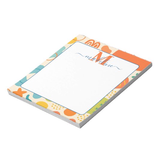 Gepersonaliseerde kleur Splash Abstract Notitieblo Notitieblok (Linkerzijde)