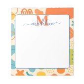 Gepersonaliseerde kleur Splash Abstract Notitieblo Notitieblok (Voorkant)