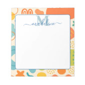 Gepersonaliseerde kleur Splash Abstract Notitieblo Notitieblok (Voorkant)