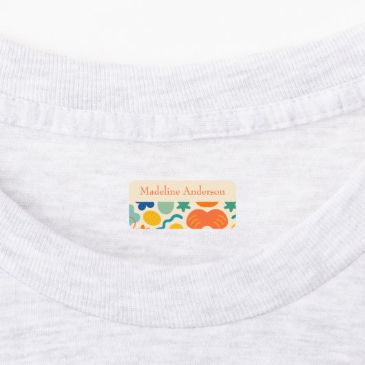 Gepersonaliseerde kleur splash Abstracte Kinderen  Labels (Aangebracht)