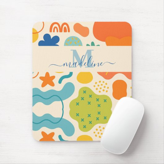 Gepersonaliseerde Kleur Splash Abstracte Muismat (Met muis)