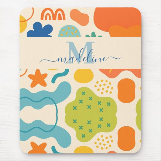 Gepersonaliseerde Kleur Splash Abstracte Muismat (Voorkant)