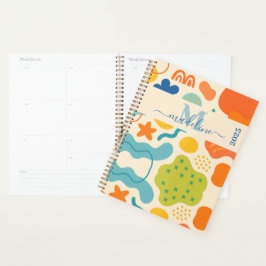 Gepersonaliseerde Kleur Splash Abstracte Planner