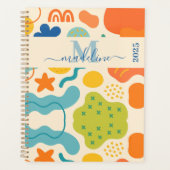 Gepersonaliseerde Kleur Splash Abstracte Planner (Voorkant)